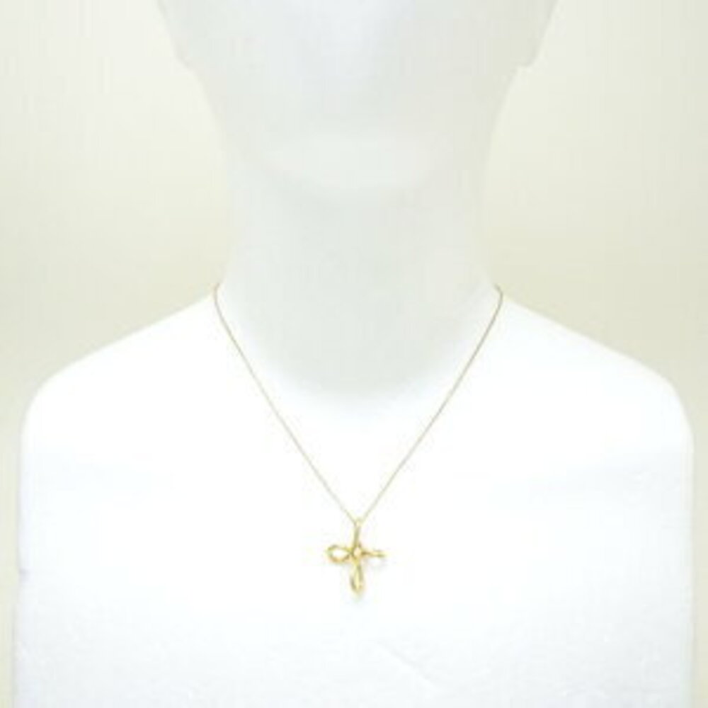 Tiffany Infinity Cross Necklace Yellow Gold